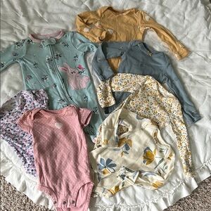 Carters assorted newborn onesies